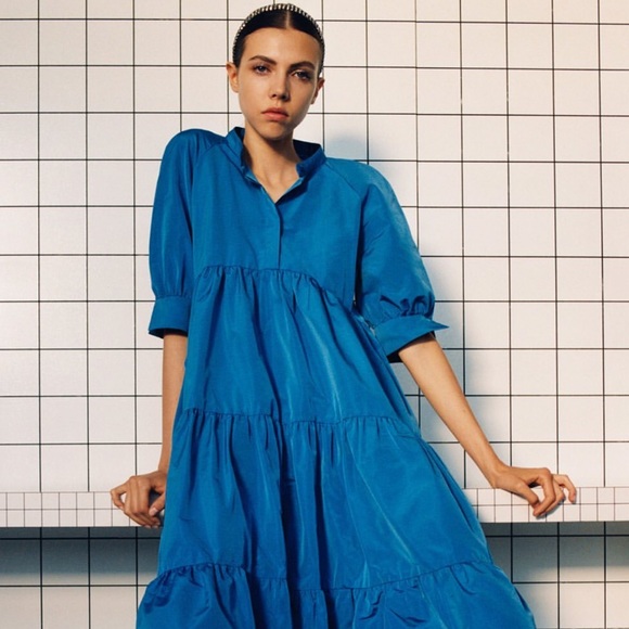 zara blue dress